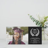 白黒ローレル法科卒業 案内状 (スタンド正面)