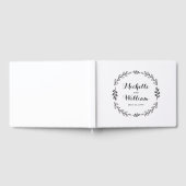 白黒ローレル素朴リース結婚ズ ゲストブック (全面)