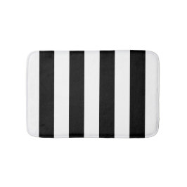 白黒ワイドバスストライプのマット バスマット