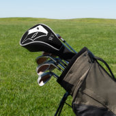 白黒ワイルドキツネヘッドモノグラムイニシャル ゴルフヘッドカバー (インサイチュ)