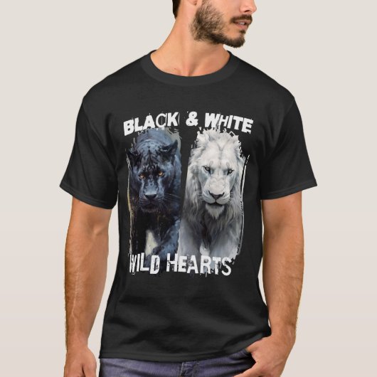 白黒ワイルドハートTシャツ Tシャツ (正面)