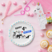 白黒ワイルドパーティーアニマル誕生日7" ペーパープレート (パーティー)