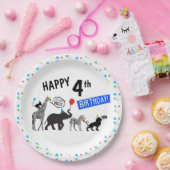 白黒ワイルドパーティーアニマル誕生日9" ペーパープレート (パーティー)