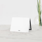 白黒ワイルドフラワーラインスケッチ花 カード (裏面)