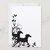 白黒ワイルドホーズ結婚式招待状 招待状 (裏面)