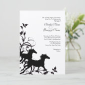 白黒ワイルドホーズ結婚式招待状 招待状 (スタンド正面)