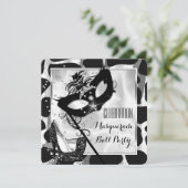 白黒ワイルドマスカレードボールパーティー 招待状 (スタンド正面)