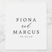 白黒ワインラエレガントベル ワインラベル (シングルラベル)