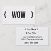 白黒ワウ-かっこに入れられる- 名刺 (正面/裏面)
