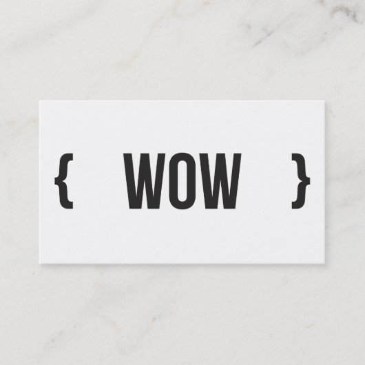 白黒ワウ-かっこに入れられる- 名刺 (正面)