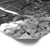 白黒ワゴンホイールとサイロ ポスター (角)