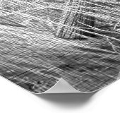 白黒ワゴンホイールプリント ポスター (角)