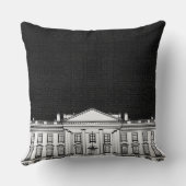 白黒ワシントンDCホワイトハウス クッション (裏面)