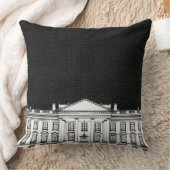 白黒ワシントンDCホワイトハウス クッション (ブランケット)
