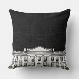 白黒ワシントンDCホワイトハウス クッション