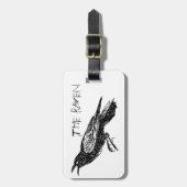 白黒ワタリガラス ラゲッジタグ (正面縦)