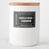 白黒ワックスメルトモダンミニマリスト3x2"ラベル フードラベル (正面)