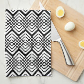 白黒ワッフル柄キッチンタオル キッチンタオル (四つ折り)