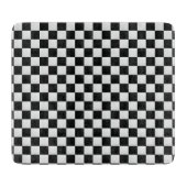 白黒ワニ皮プリントチェス カッティングボード (正面)