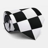 白黒ワニ皮プリントチェス ネクタイ (ロール)