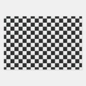 白黒ワニ皮プリントチェス ラッピングペーパーシート (正面2)