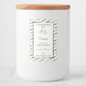 白黒ワードアート製品ラベル金ゴールドハート フードラベル (正面)