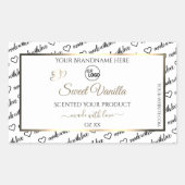 白黒ワードクラウドゴールデンプロダクトラベルロゴ 長方形シール (正面)