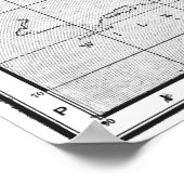 白黒ワールドマップ(1901) ポスター (角)