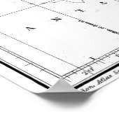 白黒ワールドマップ(1901) 2 ポスター (角)