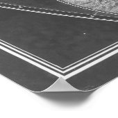 白黒ワールドマップ(1922)インバース ポスター (角)