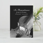 白黒ヴァイオリンミュージシャン葬儀 プログラム (スタンド正面)