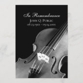 白黒ヴァイオリンミュージシャン葬儀 プログラム (正面)