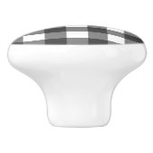 白黒ヴィシープリントギンガムパターン セラミックノブ (側面)