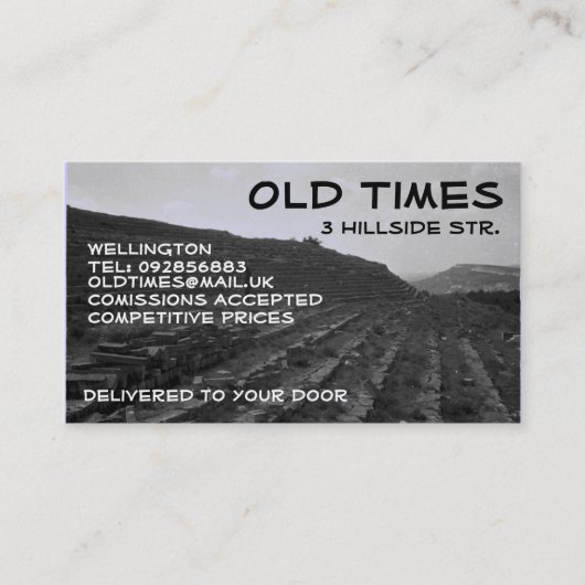 白黒ヴィスタビジネスプロフィールカード 名刺 (正面)