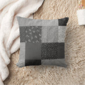 白黒ヴィンテージのパッチワークの生地のデザイン クッション (ブランケット)