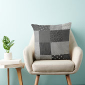 白黒ヴィンテージのパッチワークの生地のデザイン クッション (椅子)