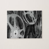 白黒ヴィンテージのフィルム巻き枠 ジグソーパズル (横)