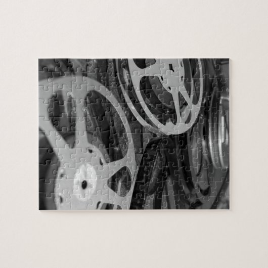 白黒ヴィンテージのフィルム巻き枠 ジグソーパズル (横)