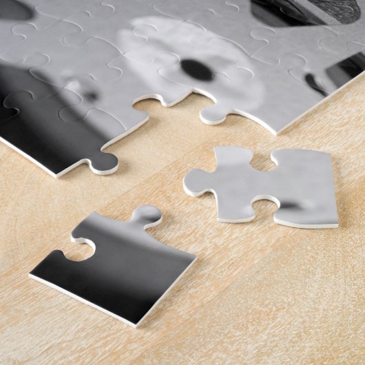 白黒ヴィンテージのフィルム巻き枠 ジグソーパズル (側面)