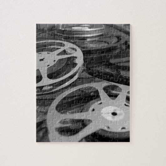 白黒ヴィンテージのフィルム巻き枠 ジグソーパズル (縦)