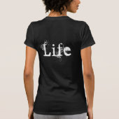 白黒ヴィンテージのラブライフ Tシャツ (裏面)