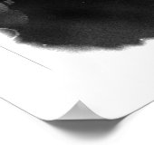 白黒ヴィンテージエッフェルタワーパリトラベル ポスター (角)