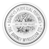 白黒ヴィンテージエフェメラ香水 セラミックノブ (正面)