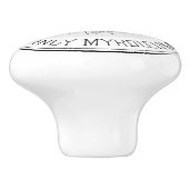 白黒ヴィンテージエフェメラ香水 セラミックノブ (側面)