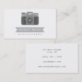 白黒ヴィンテージカメラBizカード 名刺 (正面/裏面)