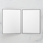 白黒ヴィンテージサンタクロースが煙突を下る カード (内部)