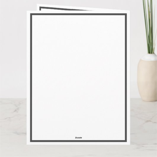 白黒ヴィンテージサンタクロースが煙突を下る カード (裏面)