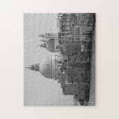 白黒ヴィンテージサンマルクヴェニスカナルトラベル ジグソーパズル (縦)