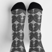 白黒ヴィンテージスタイルバタフライソックス ソックス (上部)