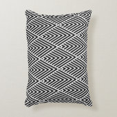 白黒ヴィンテージダイヤモンドパターン アクセントクッション (正面(垂直))
